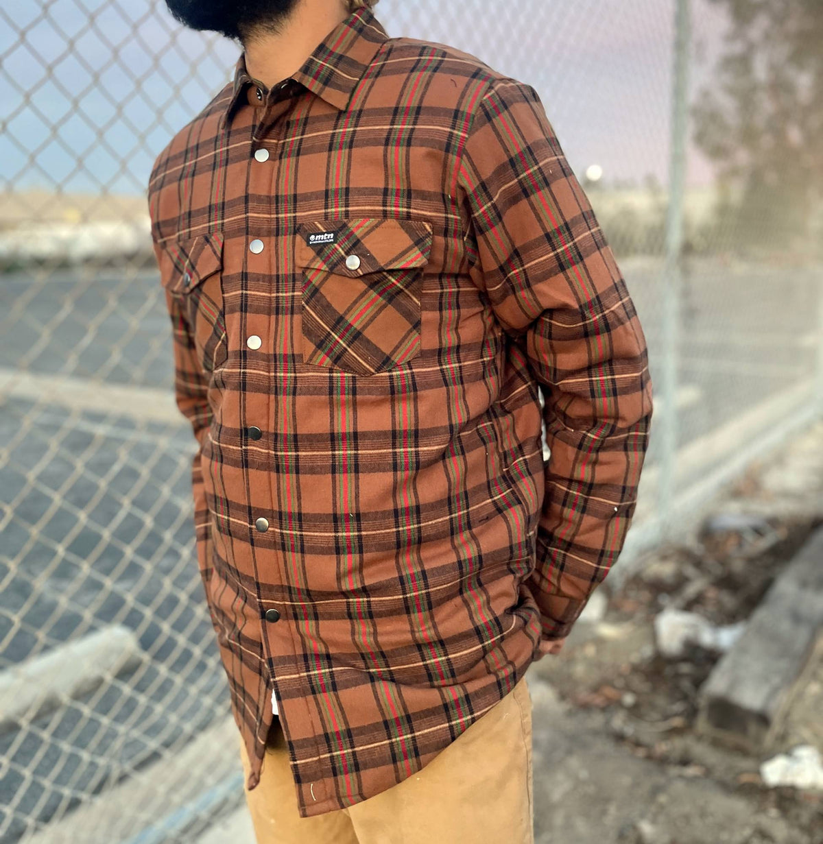 MTN Quilted Flannel - Light Brown